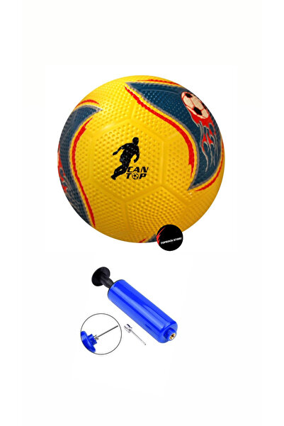 TOPROCKSTORE Kauçuk Soft Futbol Topu A Kalite Tüm Sahalara Uygun Şişirme Pomp...
