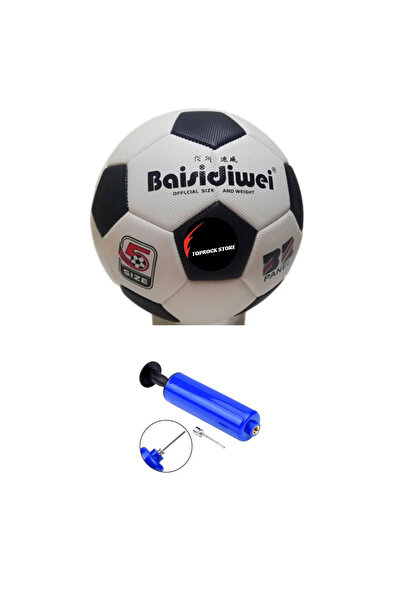 TOPROCKSTORE Dikişli Futbol Topu A Kalite Tüm Sahalara Uygun Şişirme Pompası ...