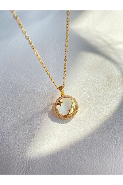 h&b design jewel Çelik Moon Kolye