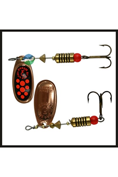 Uygunayakala Uyguna-Catch Black Fury Mepps برتقالي نحاسي برتقالي رقم: 2-LAMP.268