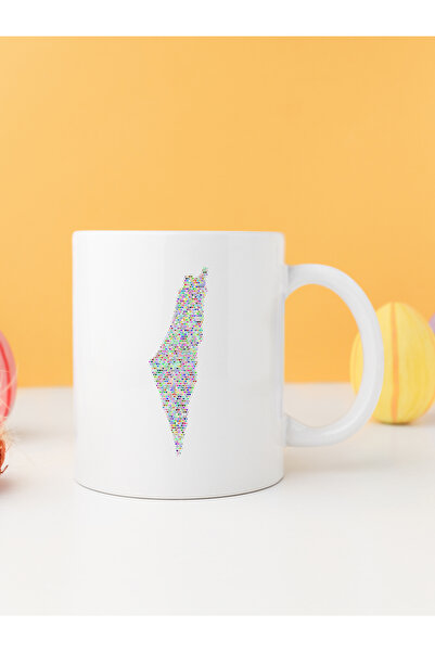 IŞILAY REKLAM كوب مطبوع عليه خريطة فلسطينية