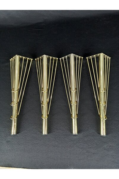BARERMO metal gold 40 Cm Sehpa, Sehpa Ayağı, Orta Sehpa, Puf Ayağı, Konsol Ayağı, Gürgen Ayak, sandalye