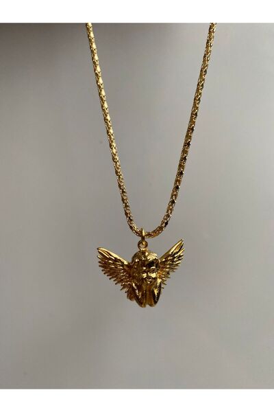 h&b design jewel Çelik Zincirli Melek Kolye