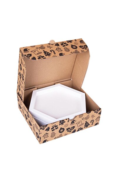 Nobbystar Adhesive Disconnect Large Size White Hexagonal Photo Frame - Pack of 3