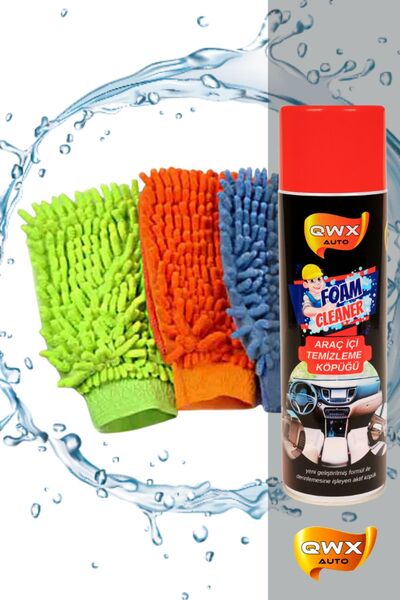 QWXAUTO (1 ADET) Mikrofiber Araba Yıkama Ve Detay Temizlik Eldiveni Araba Ara...