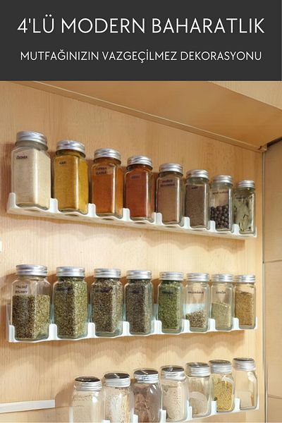 Nosa Mall Modern Spice Rack| Spice Rack for Cabinet, Wall| Spice Rack Stand| Spice Holder| 1 Piece of 4