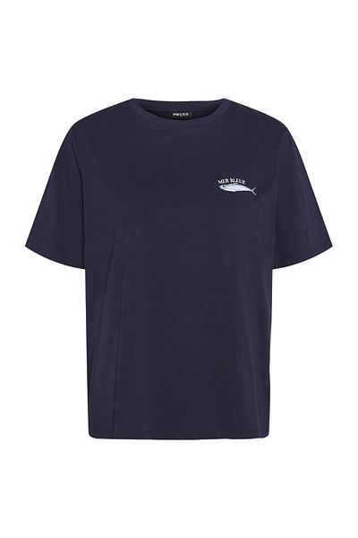 PIECES PCMILKA SS EMB TEE PA