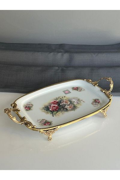 ROSSEV Antique Rectangular Plate with Handle