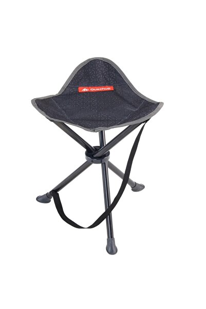 Decathlon Metal Quechua Kamp Taburesi Tekli Siyah Tek Kişilik