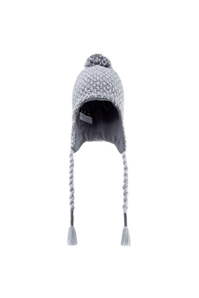 Decathlon Wedze Children's Peruvian Ski Beanie - Light Gray - Timeless