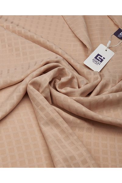 Scarf Μίνι τετράγωνο σιφόν σάλι Jacquard - Bone -