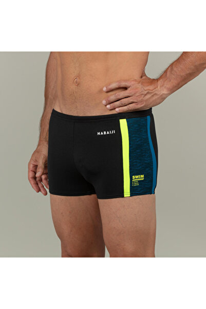 Decathlon Ανδρικό μαγιό μπόξερ Nabaiji Μαύρο Μπλε Κίτρινο Yoko