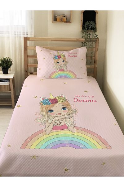 Evmila Rainbow Patterned, Printed Single and Children's Pique Set