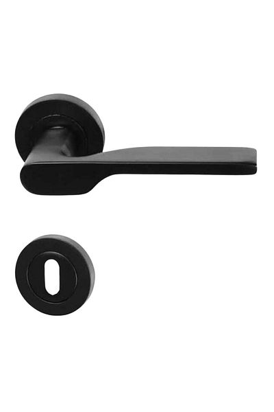 HOBİDABİ Modern Decor Black Round Pin Door Handle - Eda Round Series - Pin Door Handle Room Black