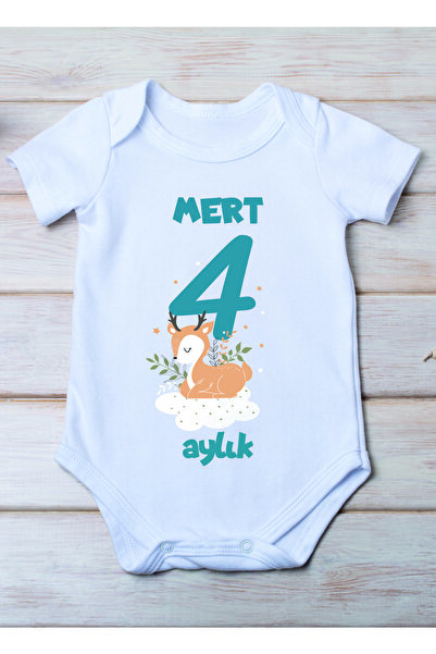 SPACE DRESS Special Name Written for Your Baby 4 Months Men's Bodysuit