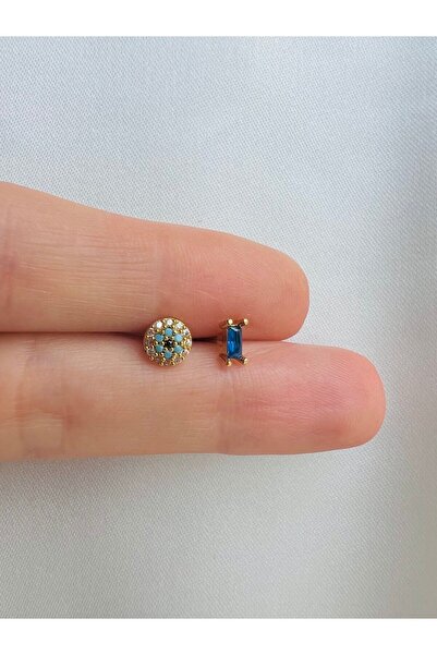 BY DİLEK ÇETİN ACCESSORY Çelik Ikili Kıkırdak Helix Tragus Piercing (2adet)