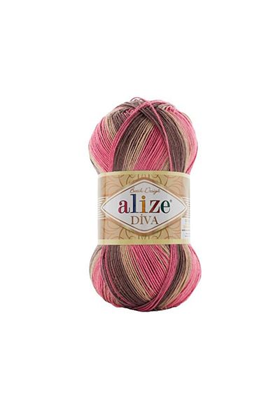 Alize 5 Pieces Diva Tie Dye Mercerized Thread Summer Bikini Bustier Blouse Knitting Thread 7829