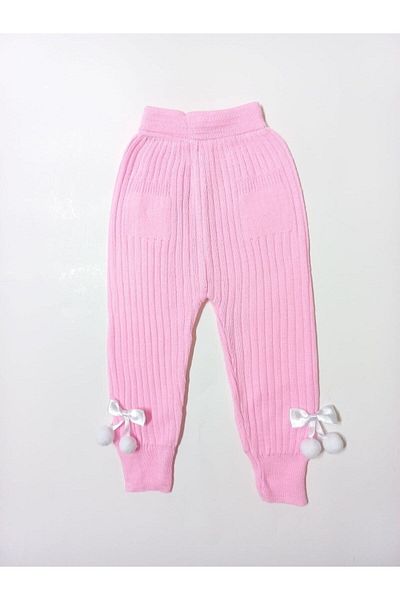 Alingo Baby Girl Pink Bow Knitwear Tights