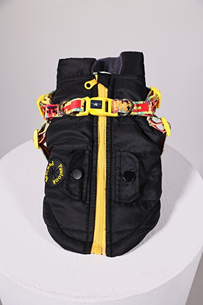 Genel Markalar , Göğüs Tasmalı, Köpek Montu, Köpek Yağmurluğu Siyah,Siyah Köpek Yağmurluğu