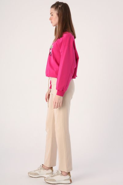 ALLDAY Μπεζ01 Φούτερ τσέπης