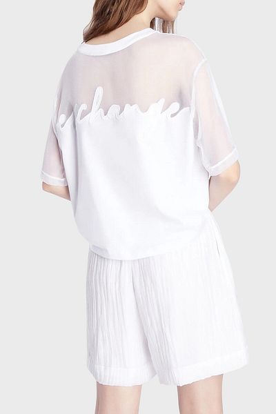 Armani Exchange Cotton Relaxed Fit Transparent Crew Neck T Shirt T Shirt 3rytby Yjg3z 1000