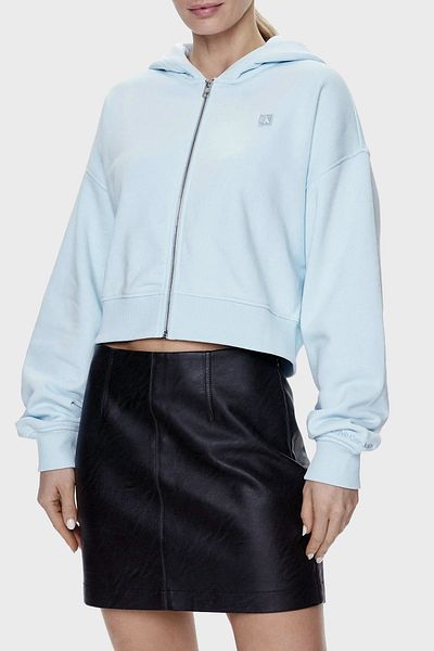 Calvin Klein Cotton Hooded Relaxed Fit Crop Sweat J20J222885CYR SWEAT J20J222885 CYR