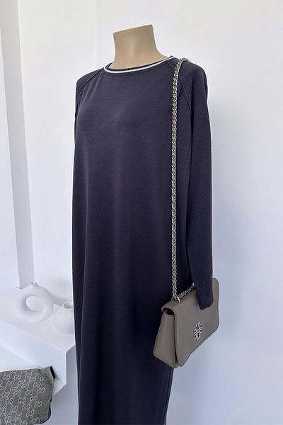 Ka Hijab Φόρεμα Raglan Mercerized - Anthracite