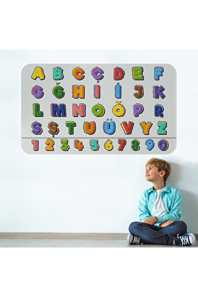 Harita Sepeti Навчальні кольорові наклейки з алфавітом і цифрами турецької мо...