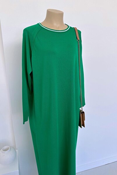 Ka Hijab Raglan Mercerized Dress - Green