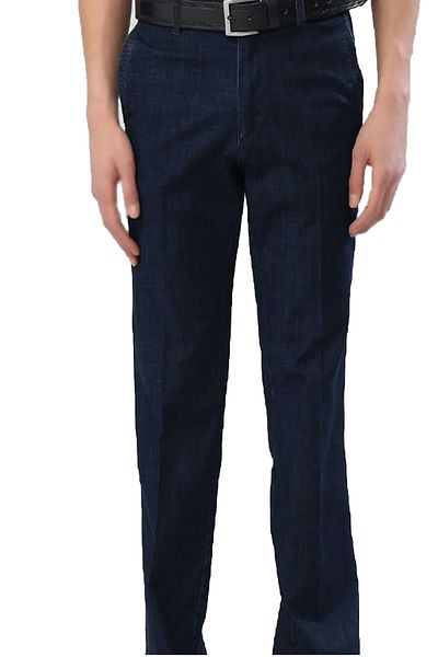 Varetta Men's Dark Navy Lycra Summer Classic Cut Jeans with Side Pockets