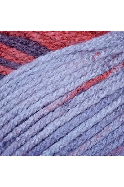 LaVita Yarn Tie-dye, ață de tricotat manual, pachet de 5, ață Taka (DG08-ORKİDE)