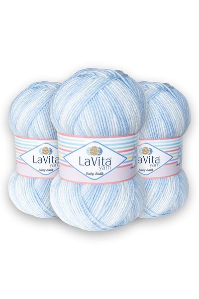 LaVita Yarn Πλεκτό χειροποίητο σχοινί μπατίκ 3 Πακέτο - Taka Yarn (BY04-TURQUOISE)