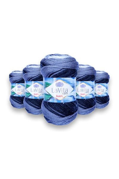 LaVita Yarn Batik, Πλεκτό νήμα χειρός 5 Συσκευασία, Taka Yarn (DG11-ANGELLA)