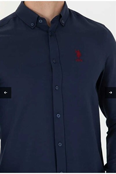 U.S. Polo Assn. U.S POLO ASSN -Erkek Lacivert Uzun Kollu Basic Gömlek