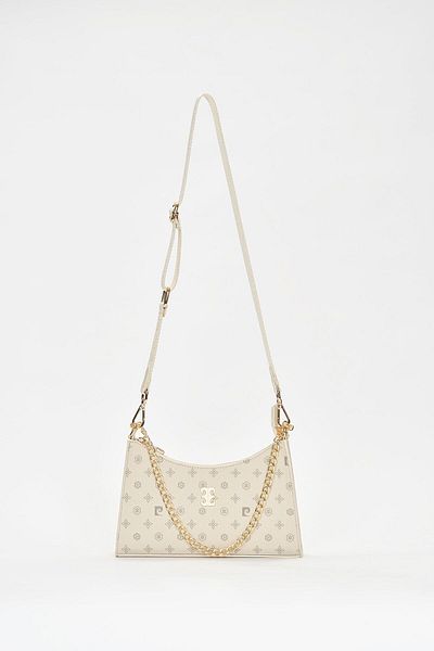 Pierre Cardin Beige Monogram Women's Shoulder Bag 05PO22Y1565