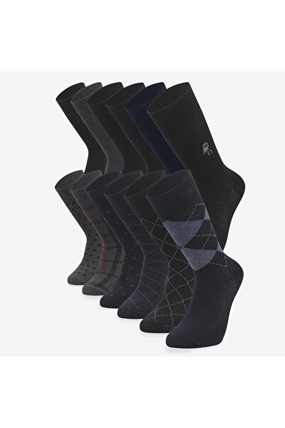 Bolero 12'li Desenli Erkek Çorap