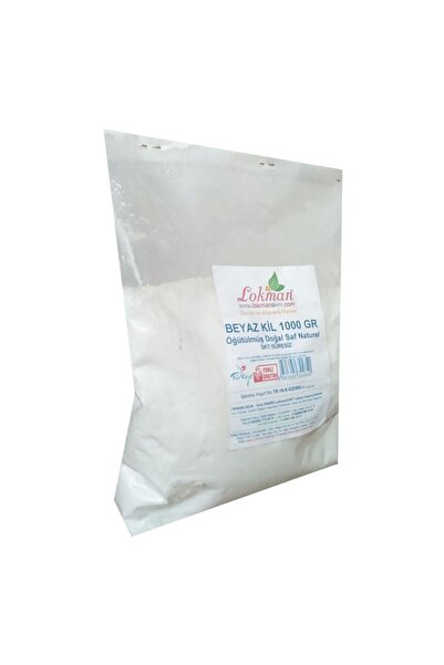 LokmanAVM Beyaz Kil Öğütülmüş Doğal Saf Naturel 1000 gr Paket
