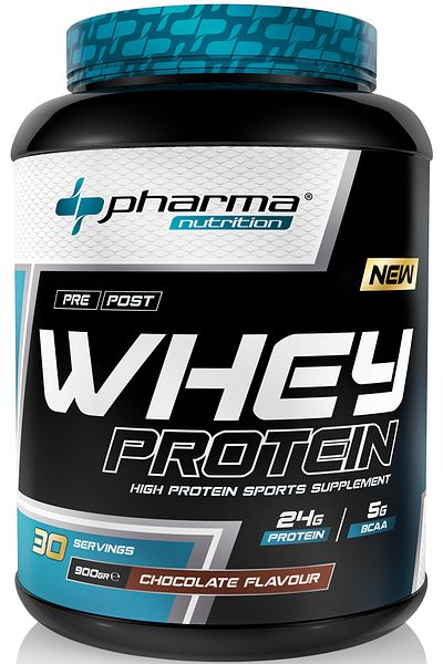 Pharma Nutrition 900 Gr Chocolate Flavored Whey Protein - 24 Grams, 5 Grams Bcaa