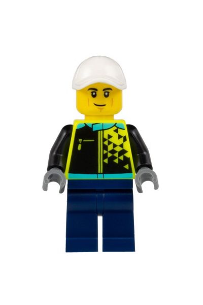 LEGO Accessory City Town Minifigure Minifigure Custom Dressed Racing Car Driver with Hat