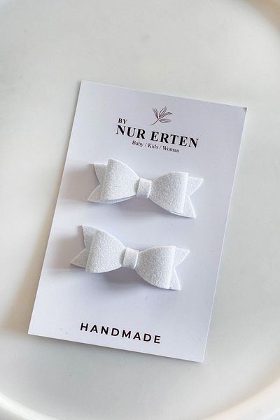 By Nur Erten Glittery Bow Glitter Sparkling Children's Buckle