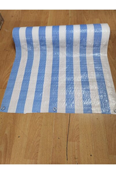 Başak Ev Tekstili 67x100cm Mavi Beyaz Çizğili Pilsa Balkon Brandası(istediğin...