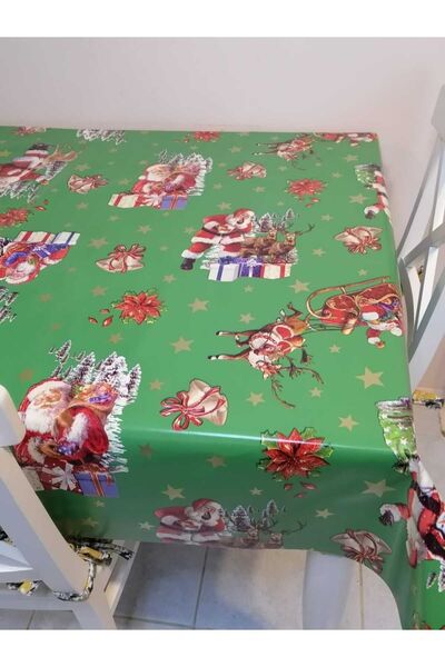 Başak Ev Tekstili NEW YEAR PATTERNED FIBER PVC OIL - REARABLE TABLE CLOTH