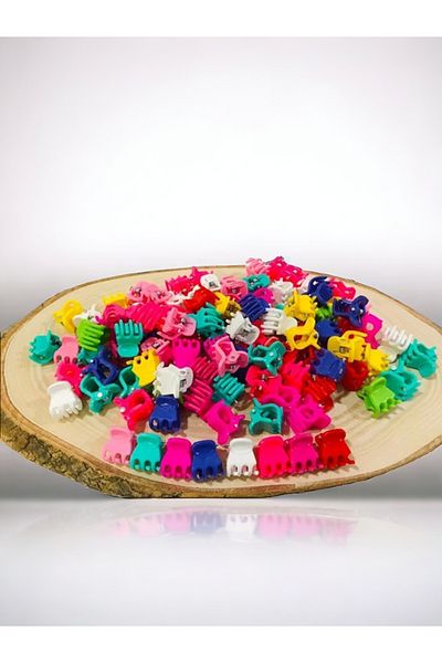erdoğan hobi Hair Clip 100pcs Mini Colorful Peg Hair Clip Small Pincer Barrette Children's Hair Clip