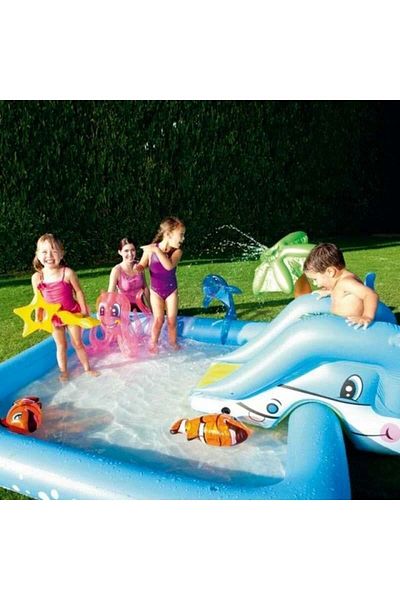 gacha life 239*206*86 Cm Water Park Game Pool with Inflatable Slides