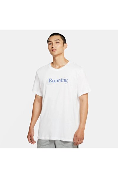 Nike Ανδρικό λευκό μπλουζάκι για τρέξιμο