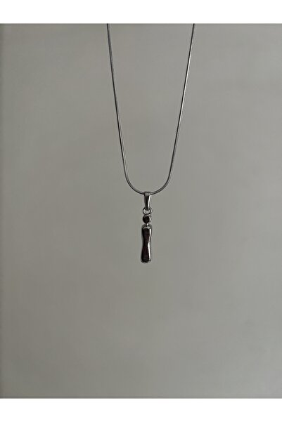 Alya Jewelry Çelik Rodyum Kaplama Balon İ Harf Kolye