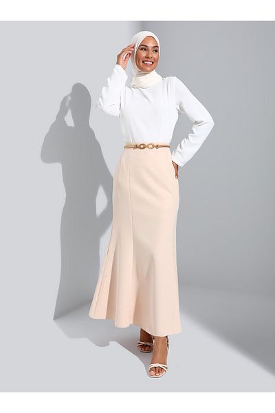 Refka Classic Fabric Skirt - Vanilla -