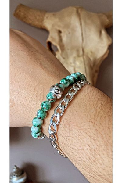 by özllem Men's Design Glass Bead Bracelet Set