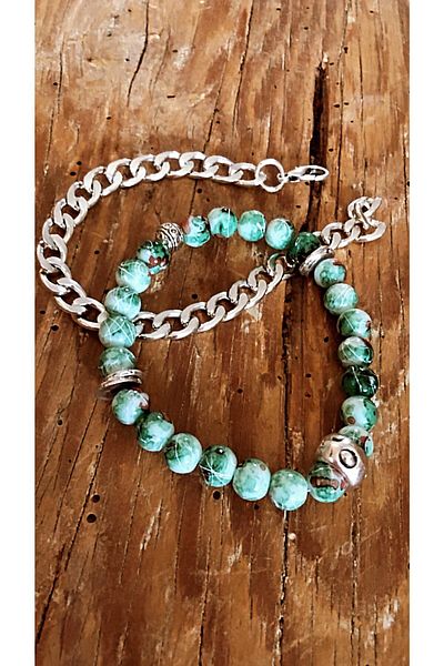 by özllem Men's Design Glass Bead Bracelet Set