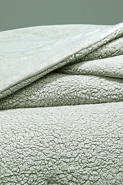 Puffy Mellove Sherpa Single Quilt - Sage